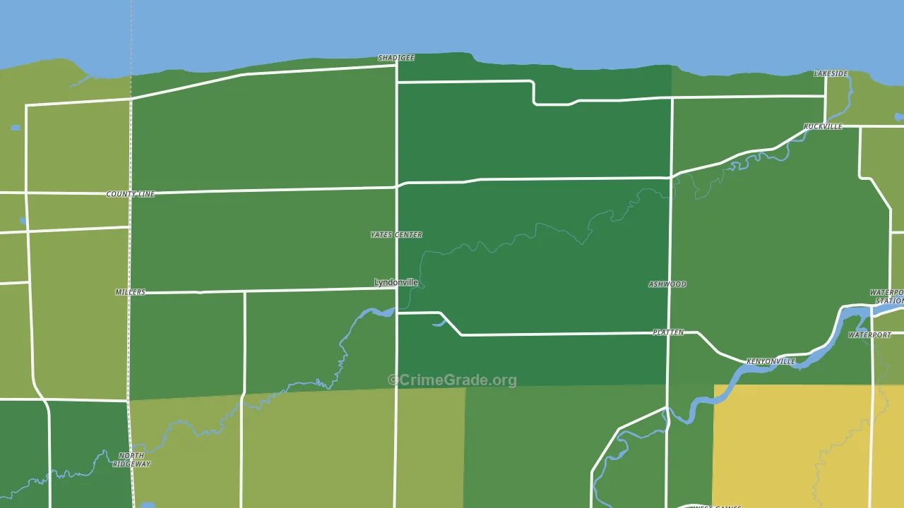 Lyndonville, NY Map of Vandalism Rates