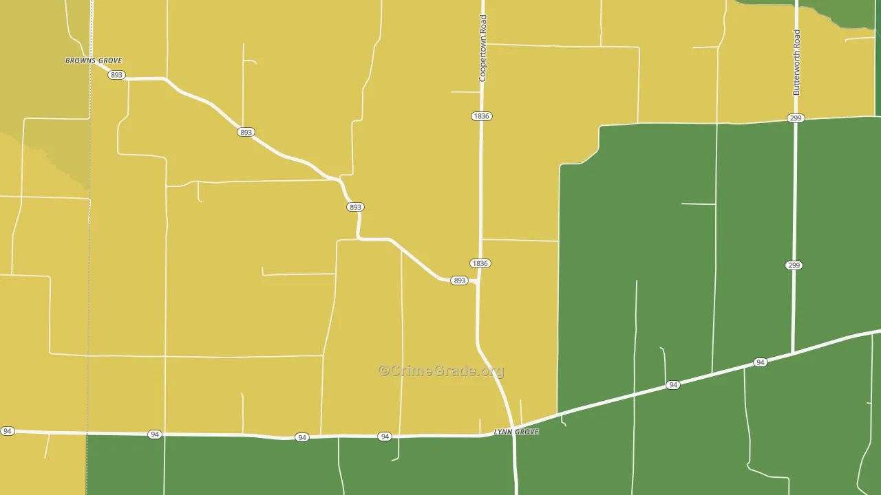 Lynn Grove, KY Map of Vandalism Rates