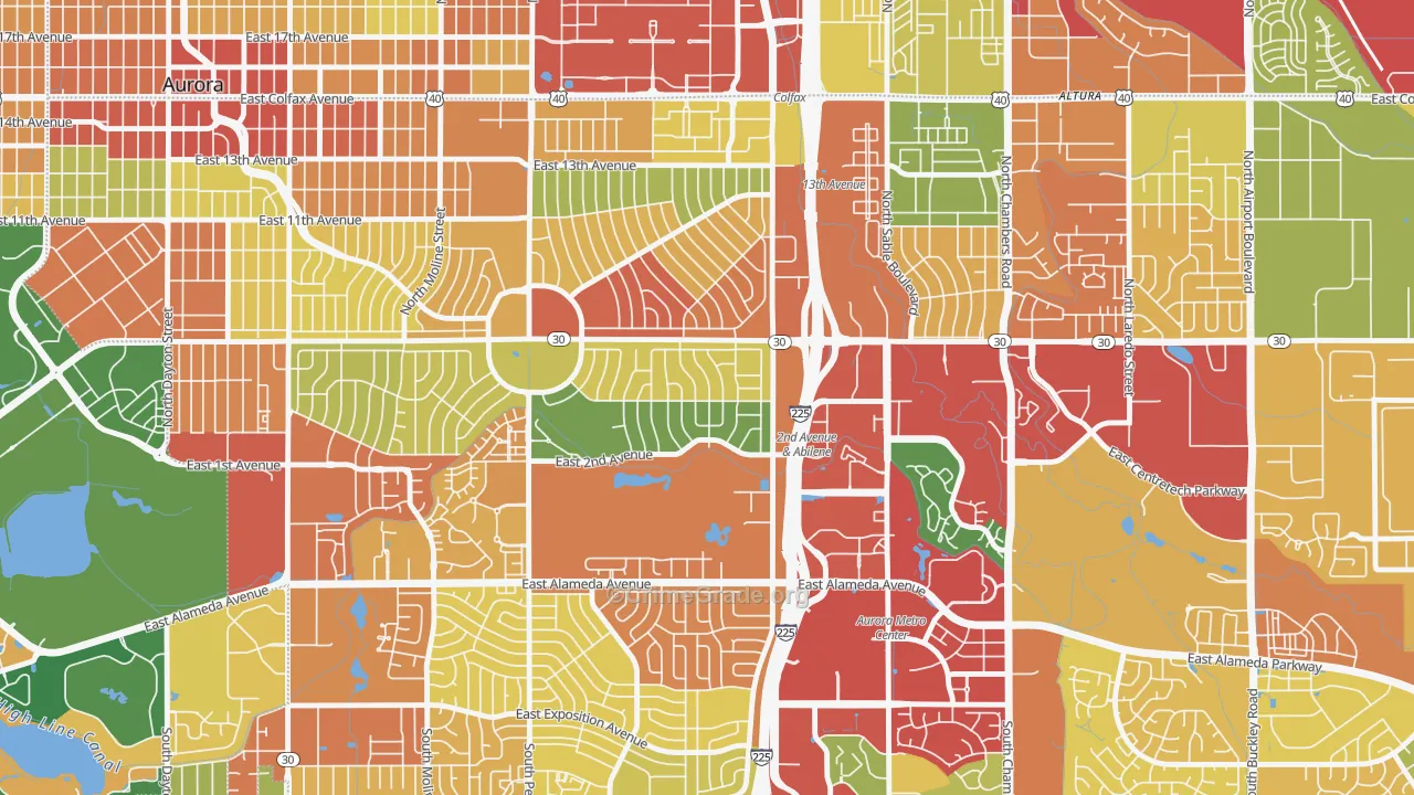 Lynn Knoll, Aurora, CO Map of Vandalism Rates