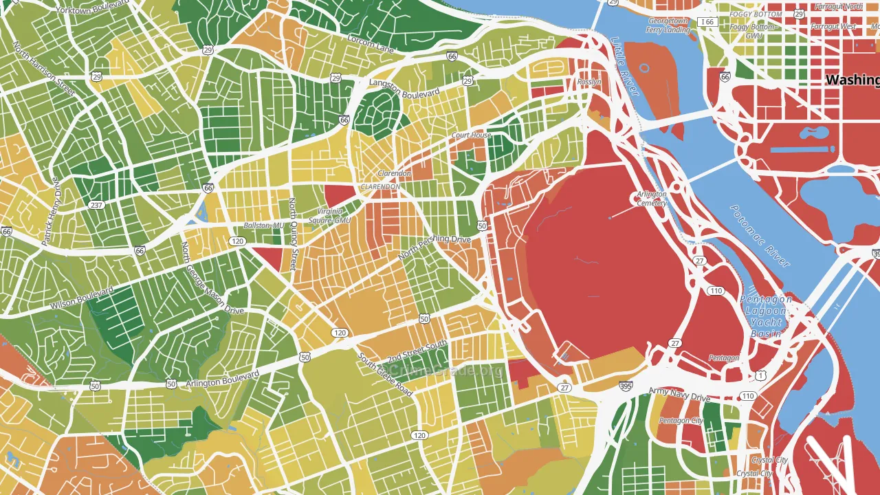 Lyon Park, Arlington, VA Map of Vandalism Rates