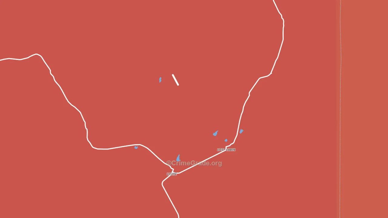 Lysite, WY Map of Vandalism Rates