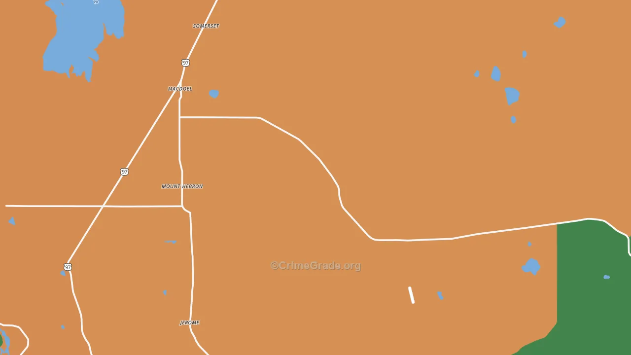 Macdoel, CA Map of Vandalism Rates
