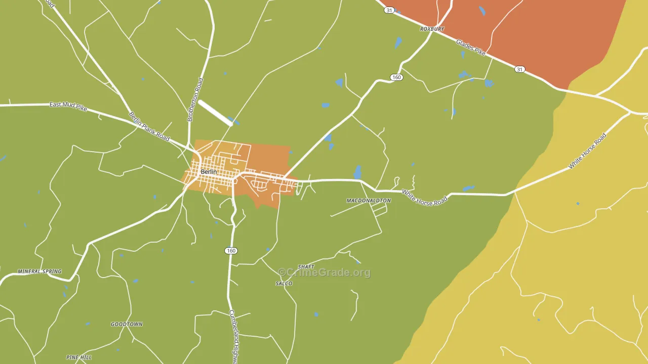 Macdonaldton, PA Map of Vandalism Rates