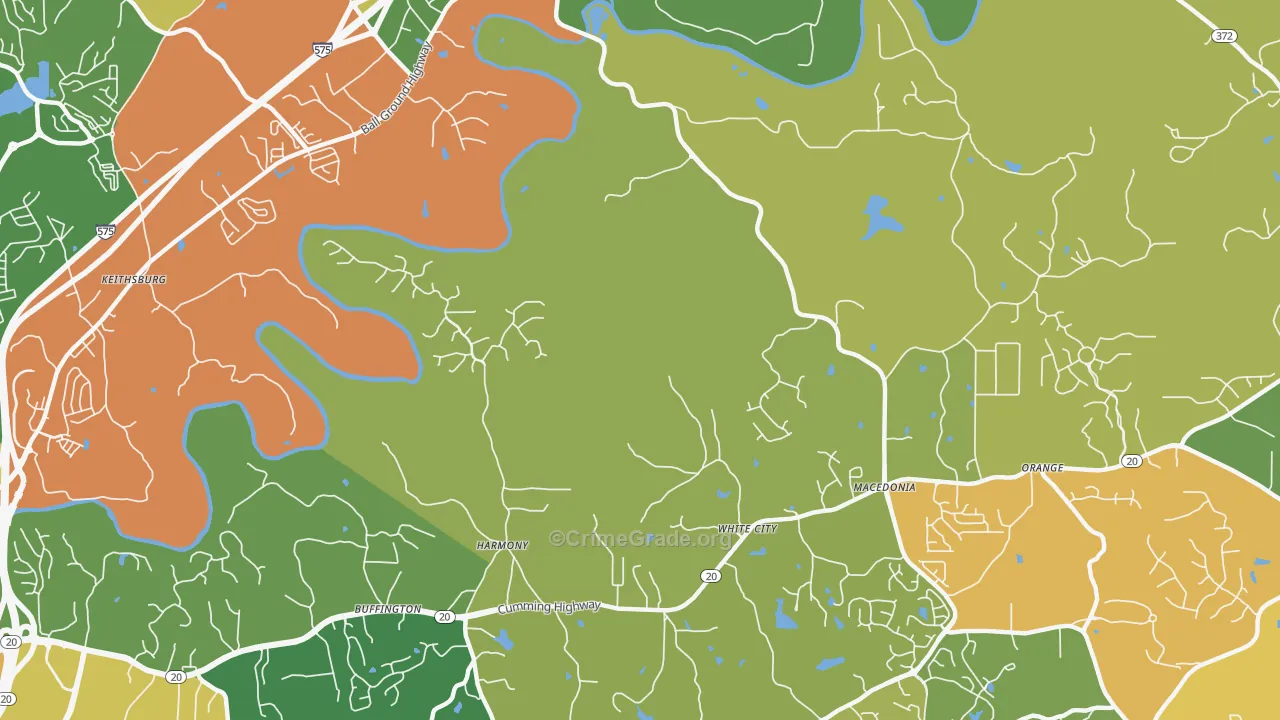 Macedonia, GA Map of Vandalism Rates