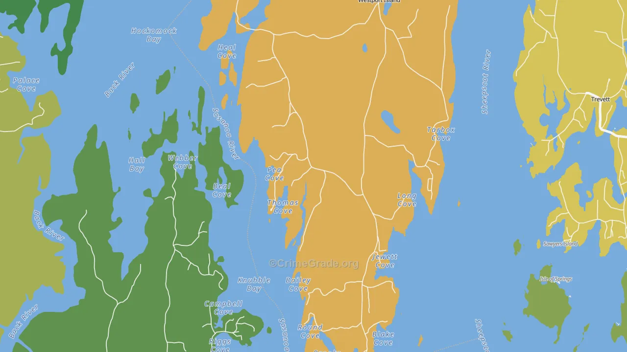 MacMahan, ME Map of Vandalism Rates
