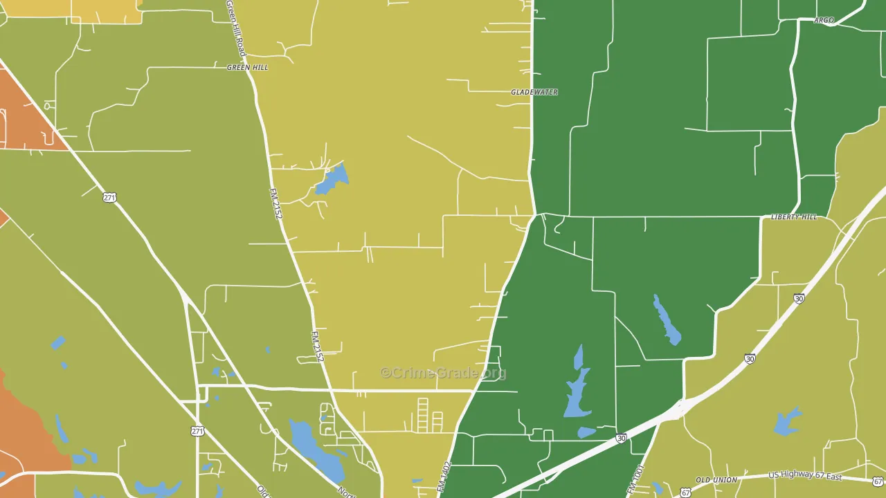 Macon, TX Map of Vandalism Rates