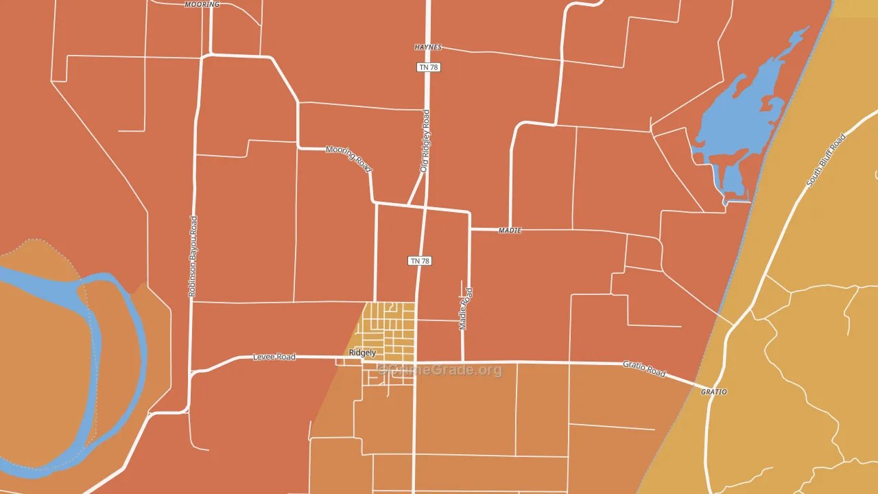 Madie, TN Map of Vandalism Rates