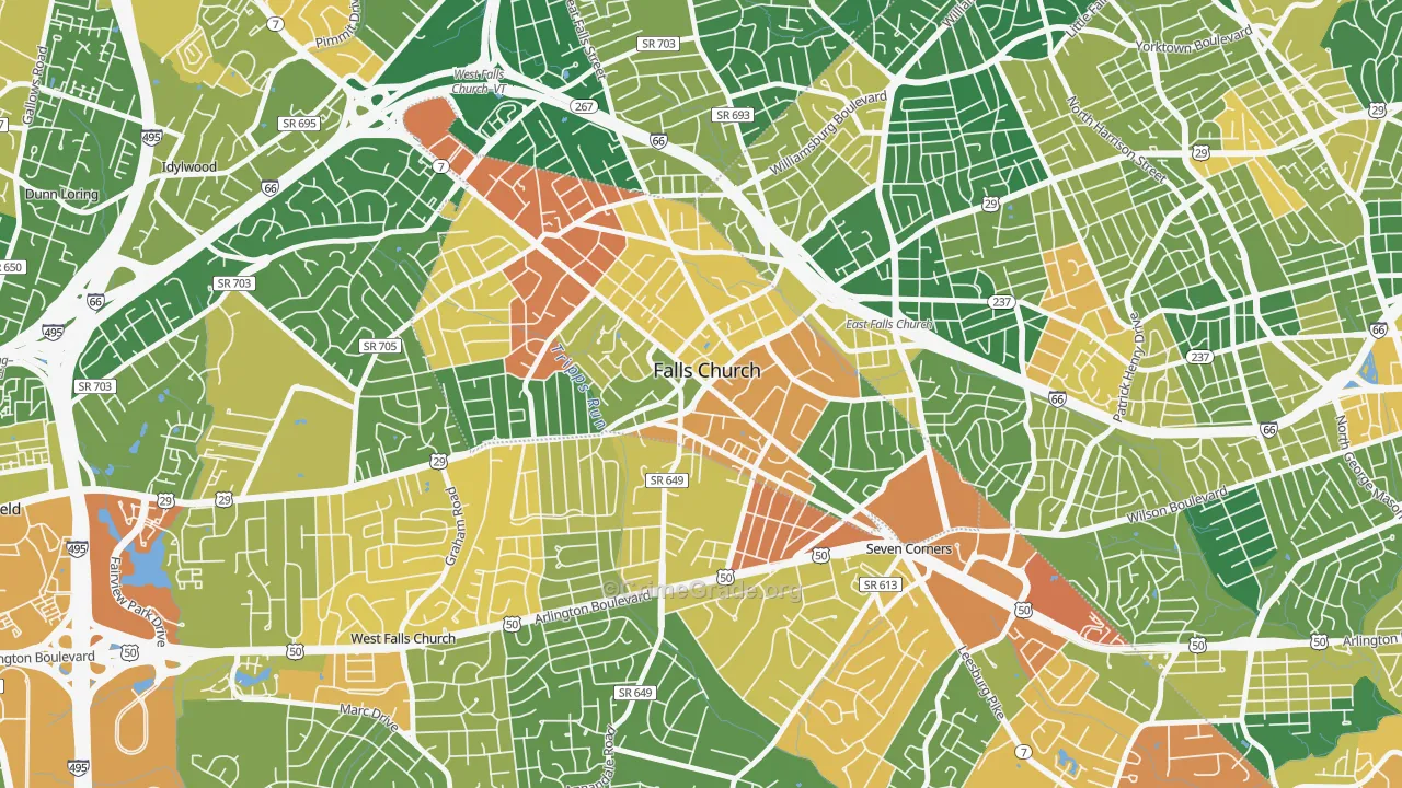 Madison Condominium, Falls Church, VA Map of Vandalism Rates