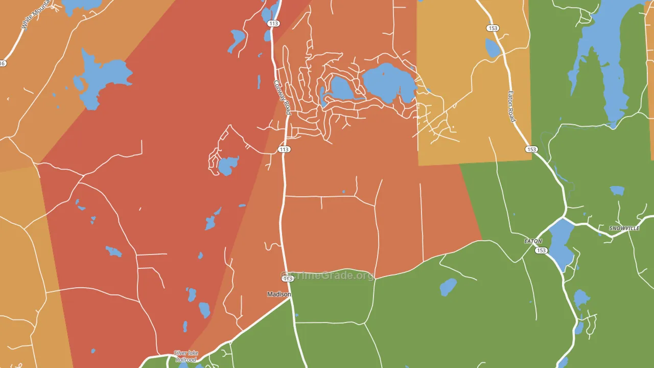 Madison, NH Map of Vandalism Rates