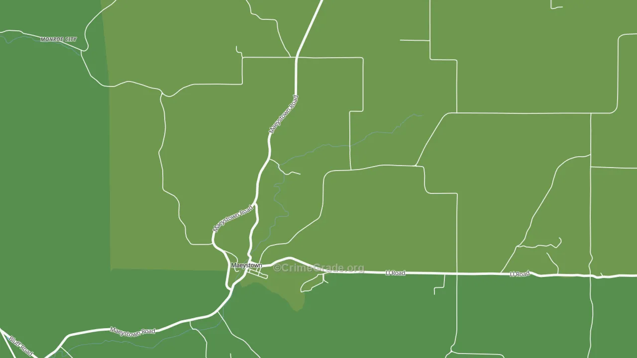 Madonnaville, IL Map of Vandalism Rates