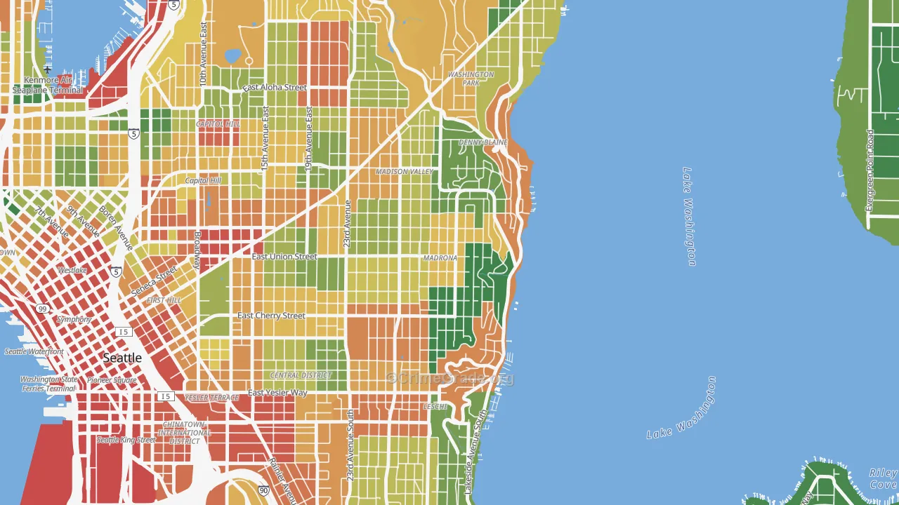Madrona, Seattle, WA Map of Vandalism Rates