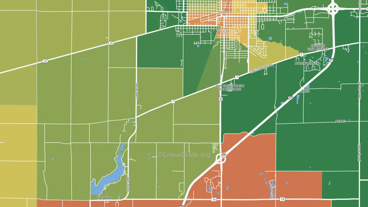 Magnet, IL Map of Vandalism Rates