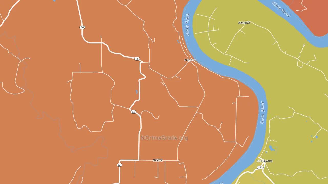Magnet, IN Map of Vandalism Rates