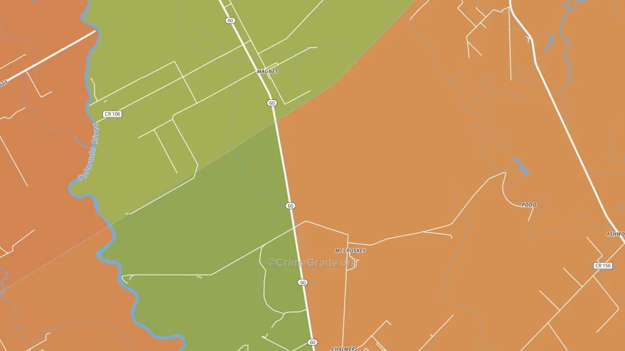 Magnet, TX Map of Vandalism Rates