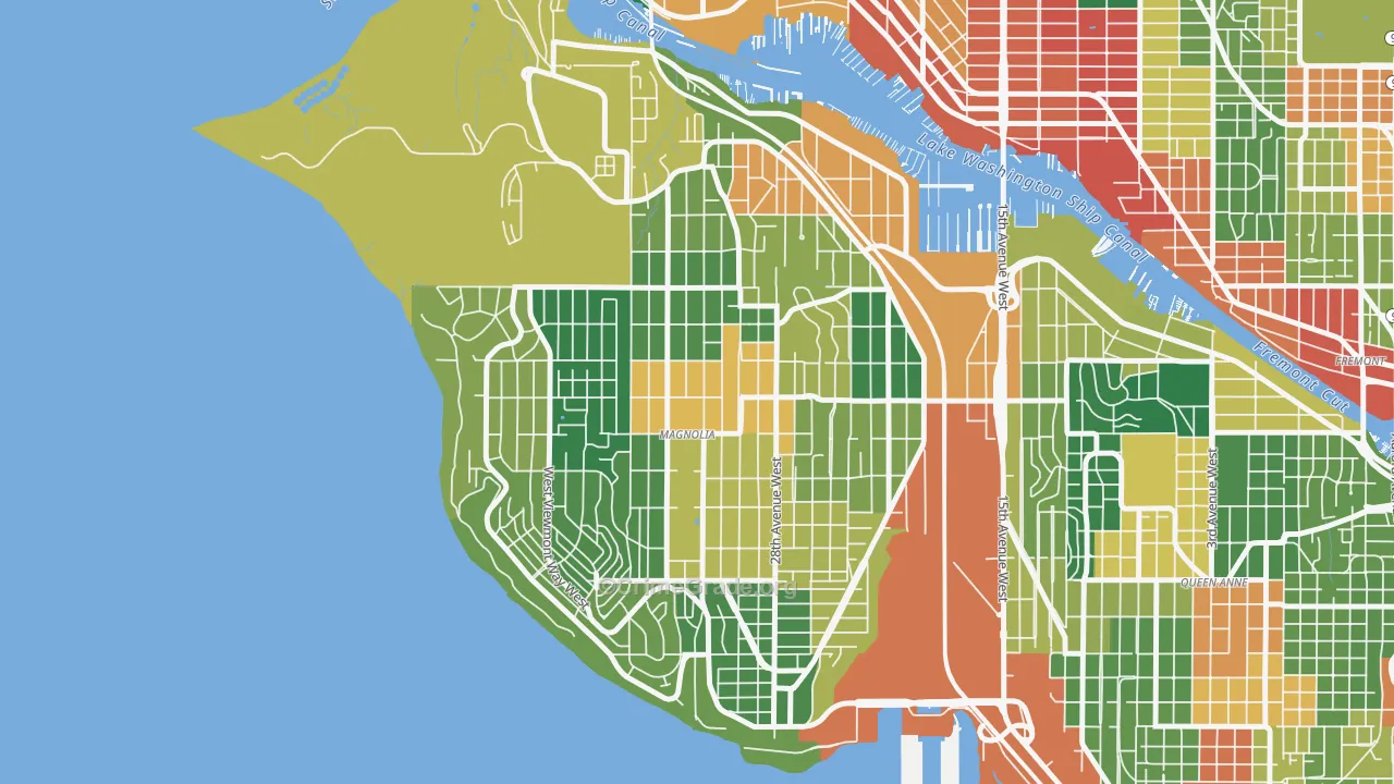 Magnolia, Seattle, WA Map of Vandalism Rates
