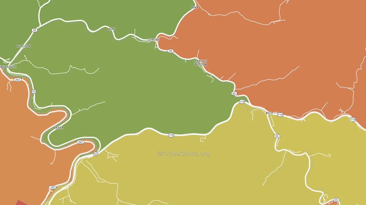 Maher, WV Map of Vandalism Rates