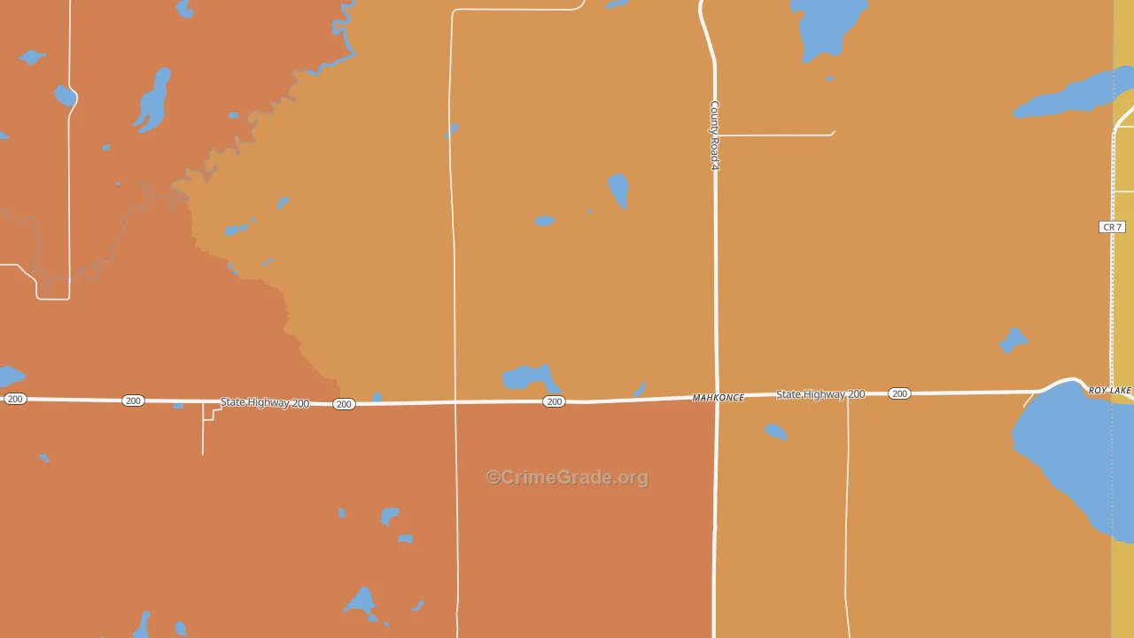 Mahkonce, MN Map of Vandalism Rates