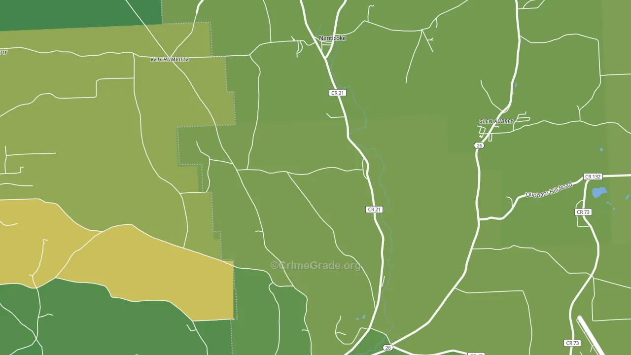 Maine, NY Map of Vandalism Rates