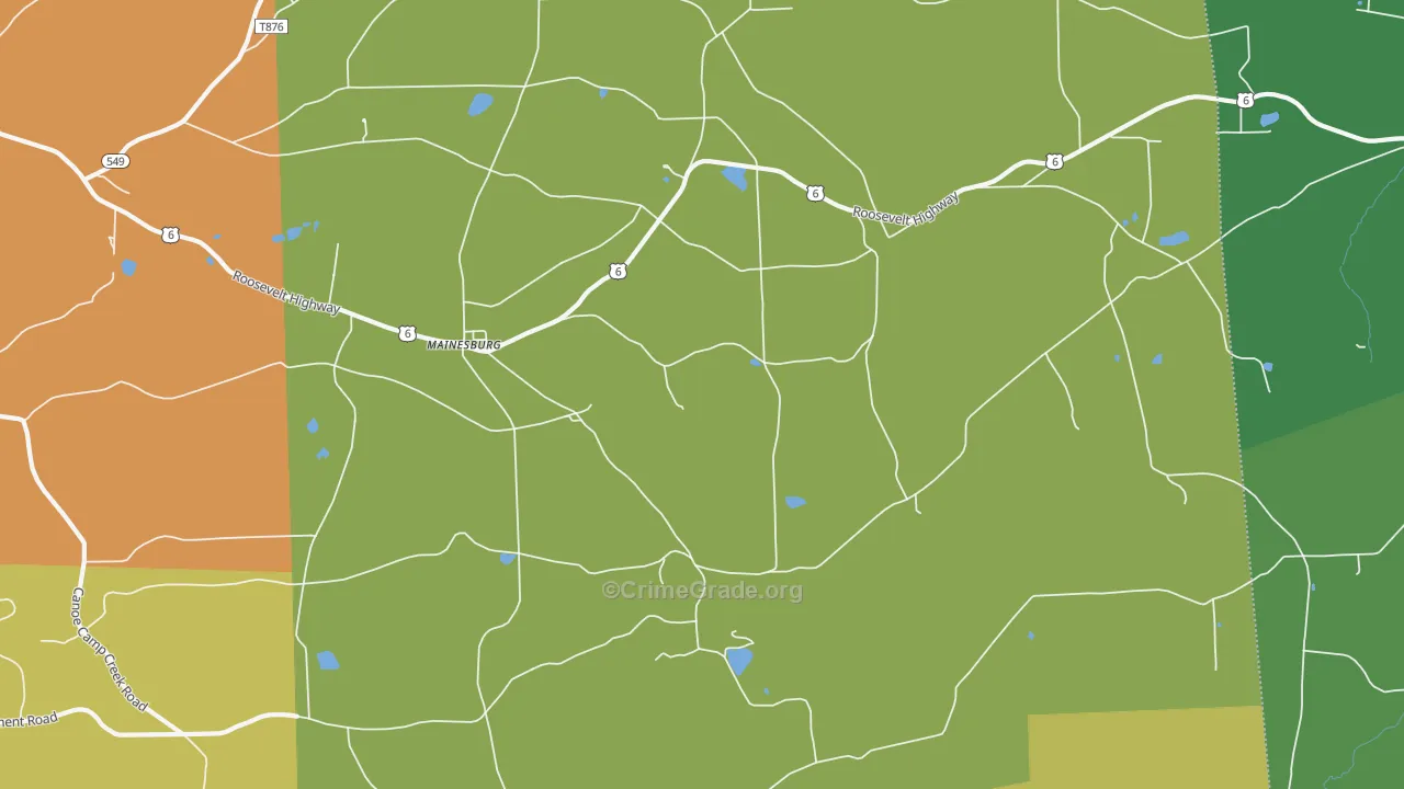 Mainesburg, PA Map of Vandalism Rates