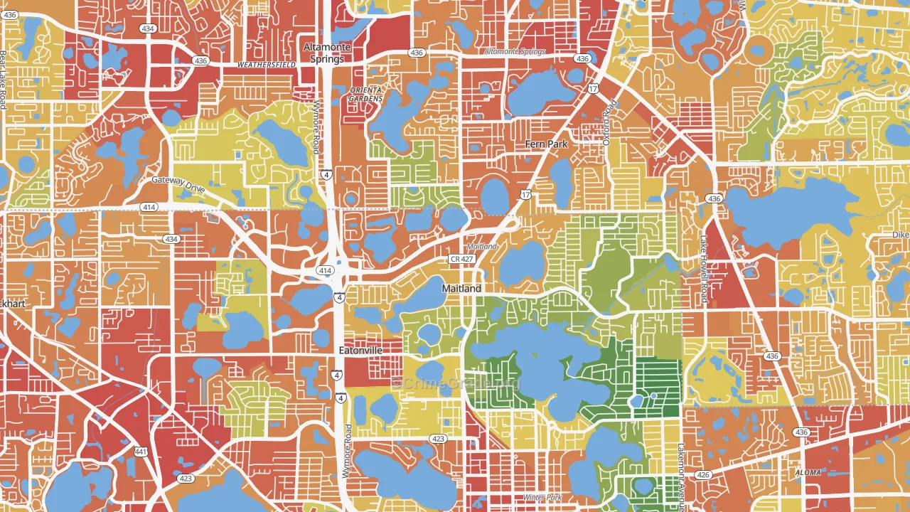 Maitland, FL Map of Vandalism Rates