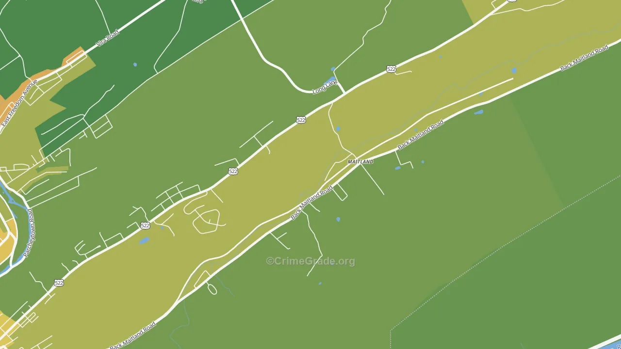 Maitland, PA Map of Vandalism Rates