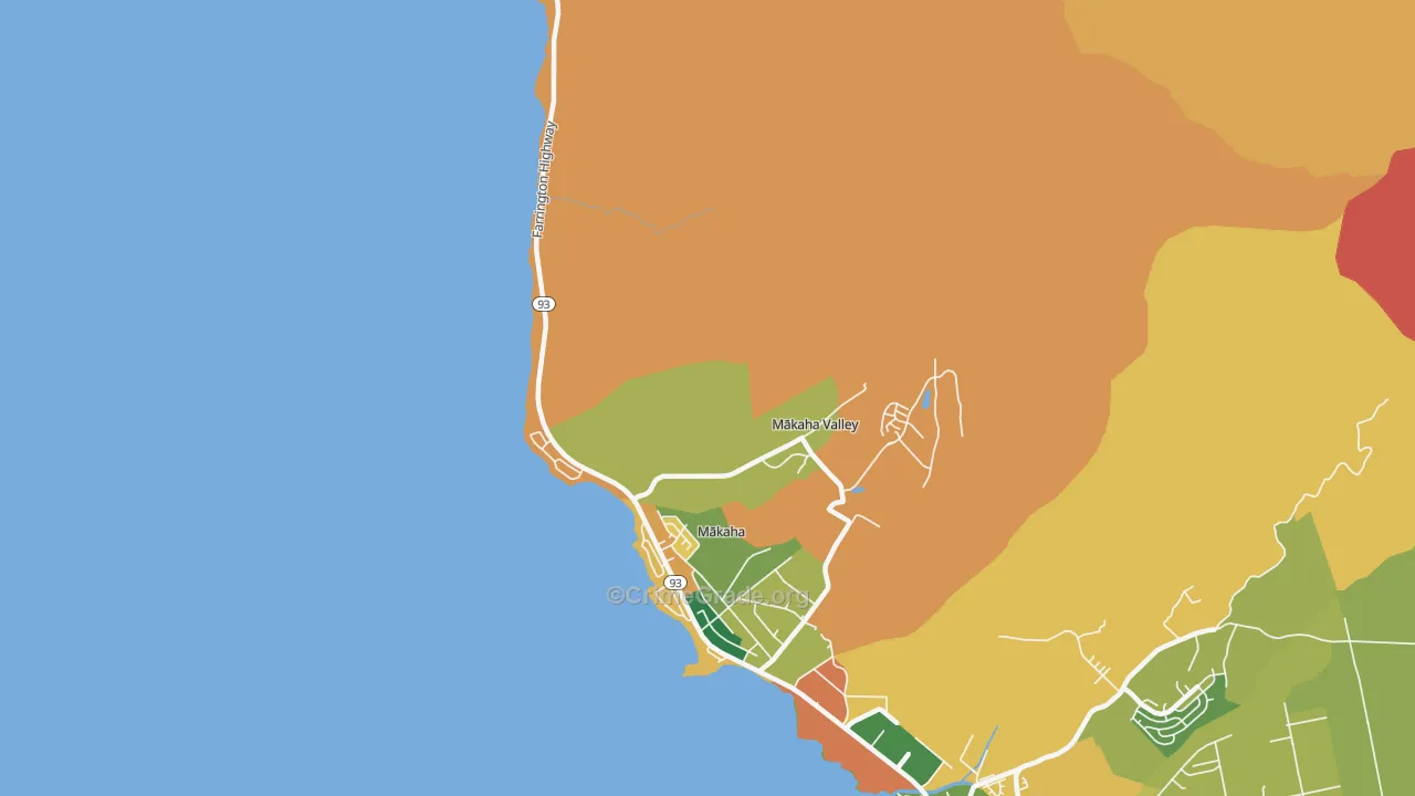 Makaha, HI Map of Vandalism Rates