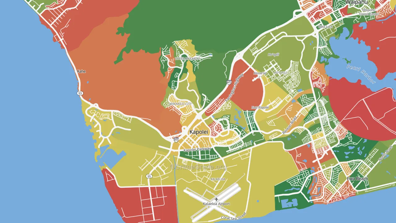 Makakilo-Kapolei-Honokai Hale, Kapolei, HI Map of Vandalism Rates