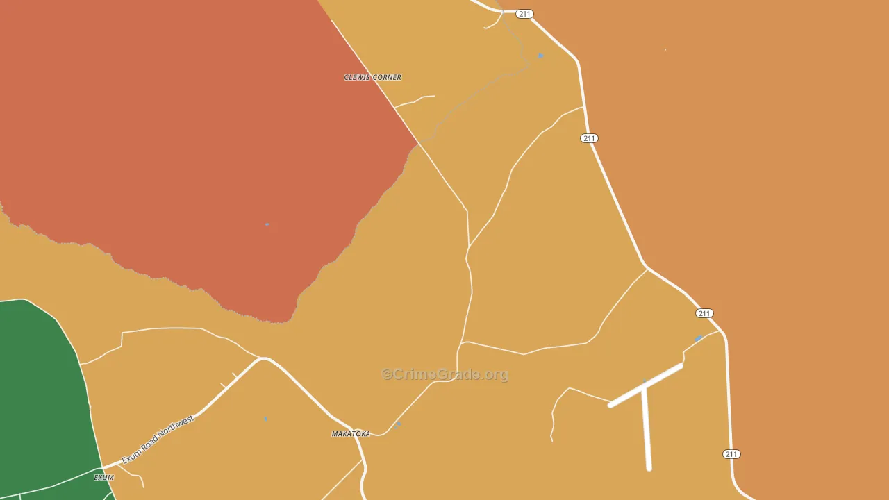Makatoka, NC Map of Vandalism Rates