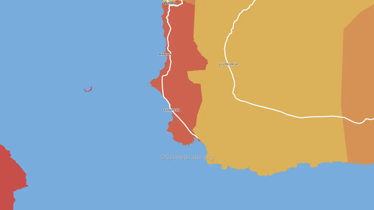 Makena, HI Map of Vandalism Rates