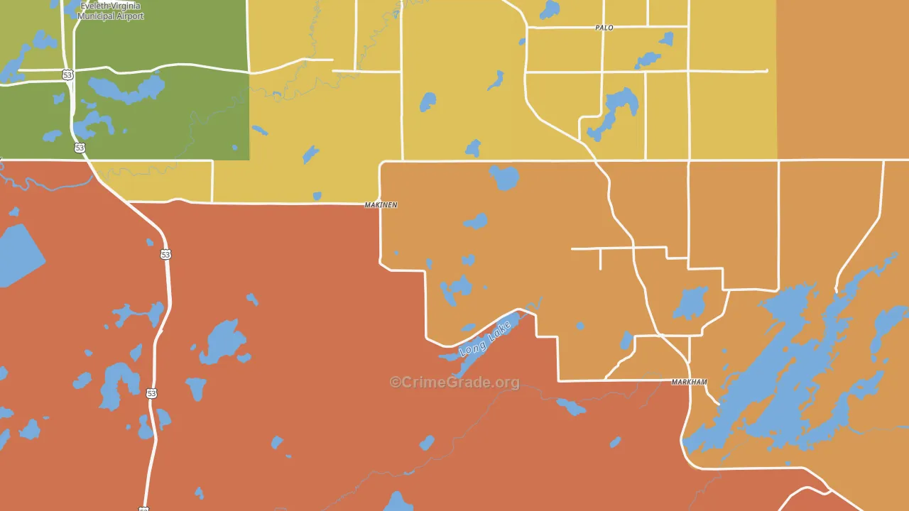 Makinen, MN Map of Vandalism Rates