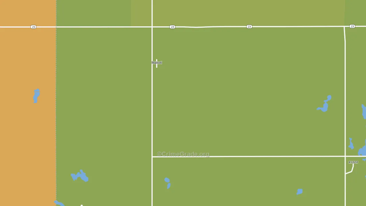 Makoti, ND Map of Vandalism Rates