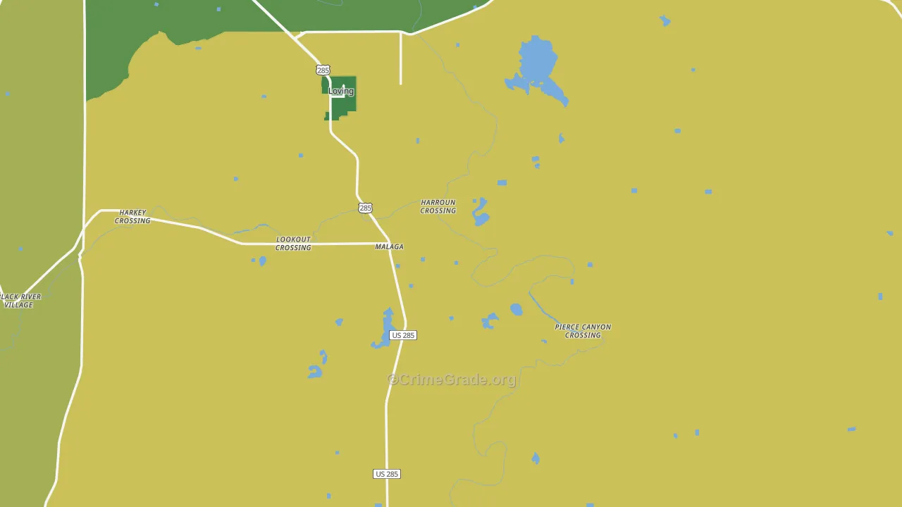 Malaga, NM Map of Vandalism Rates