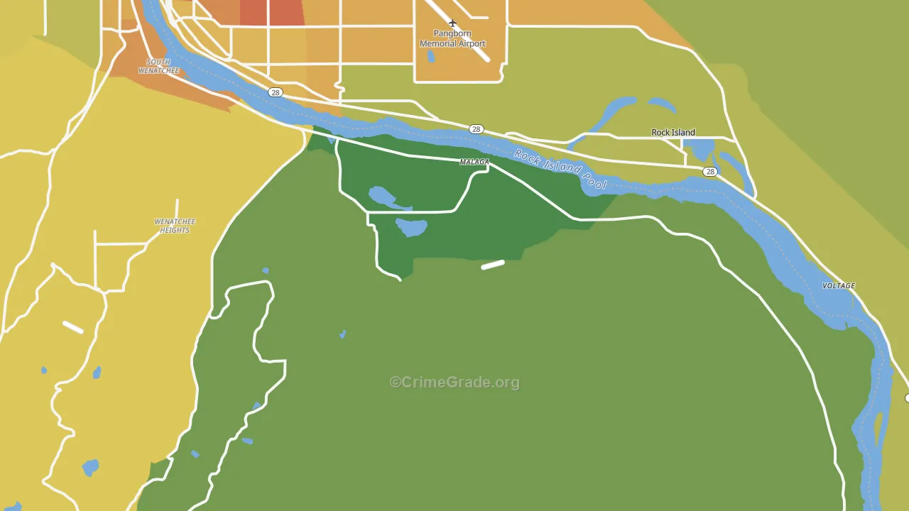Malaga, WA Map of Vandalism Rates