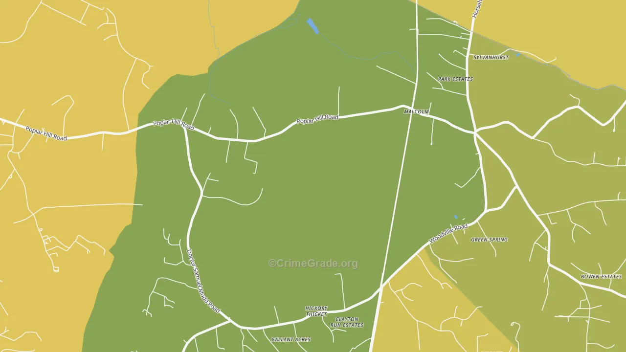 Malcolm, MD Map of Vandalism Rates