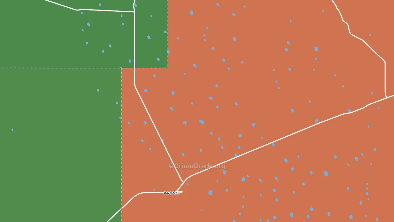 Maljamar, NM Map of Vandalism Rates