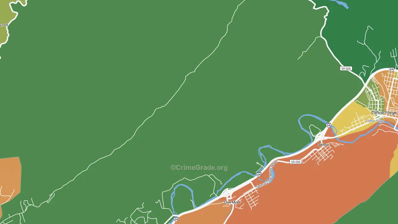 Mallow, VA Map of Vandalism Rates