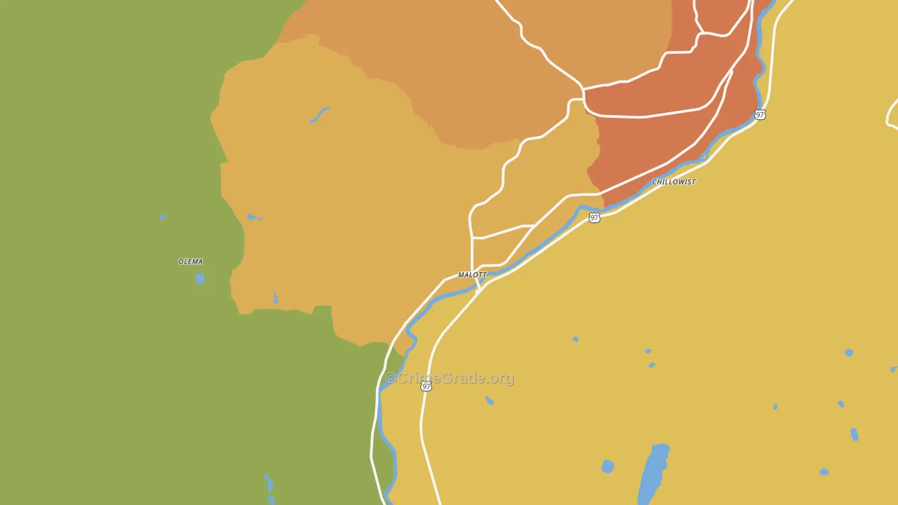 Malott, WA Map of Vandalism Rates