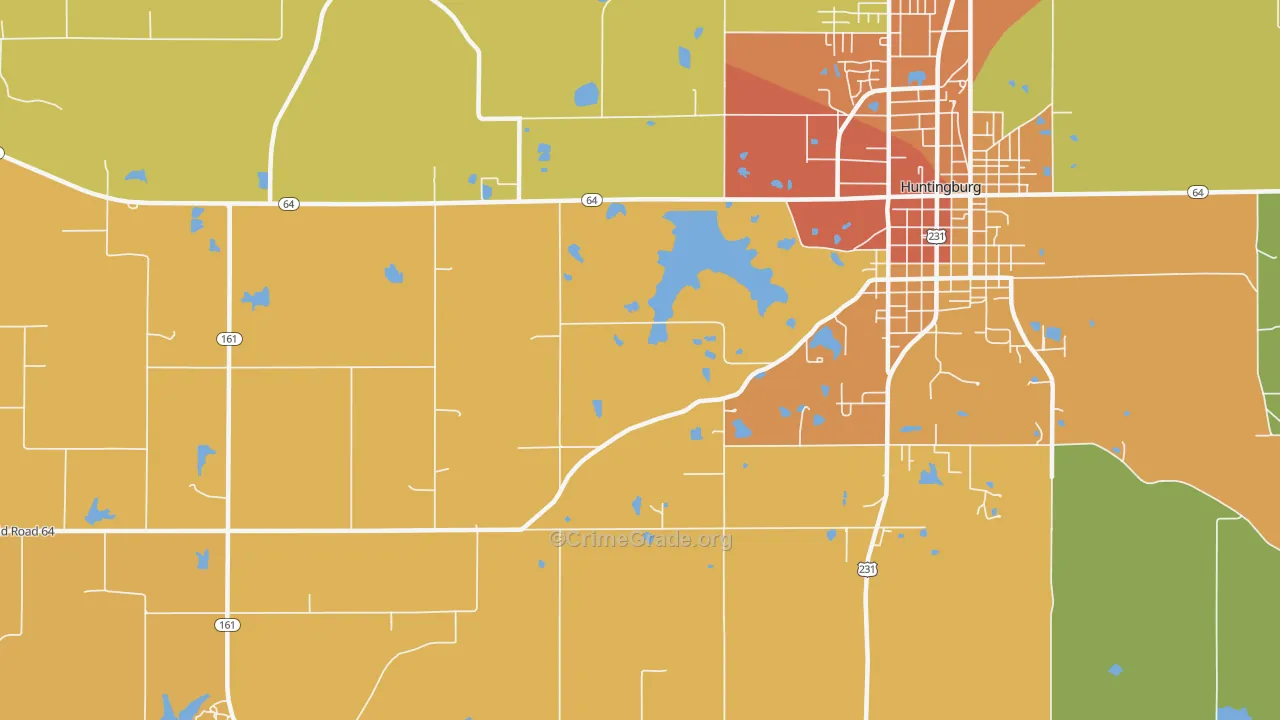 Maltersville, IN Map of Vandalism Rates