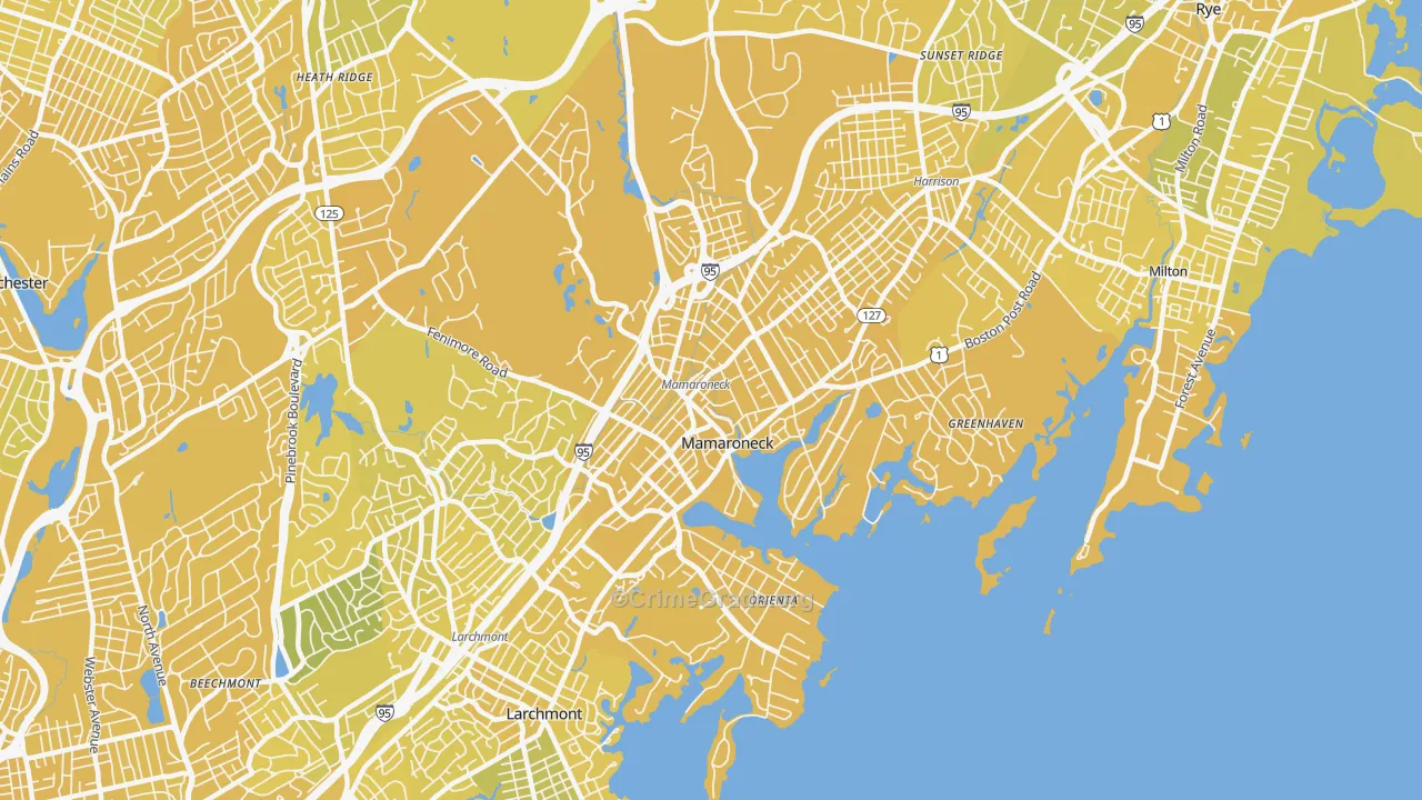 Mamaroneck, NY Map of Vandalism Rates
