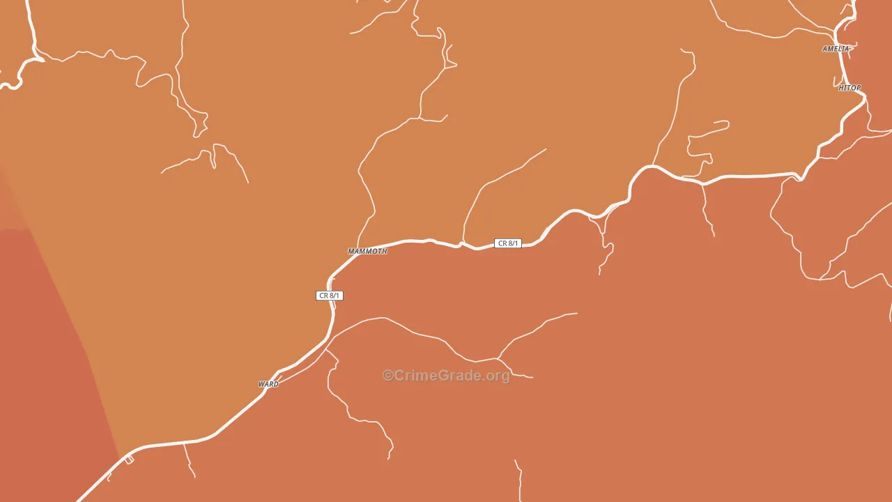 Mammoth, WV Map of Vandalism Rates