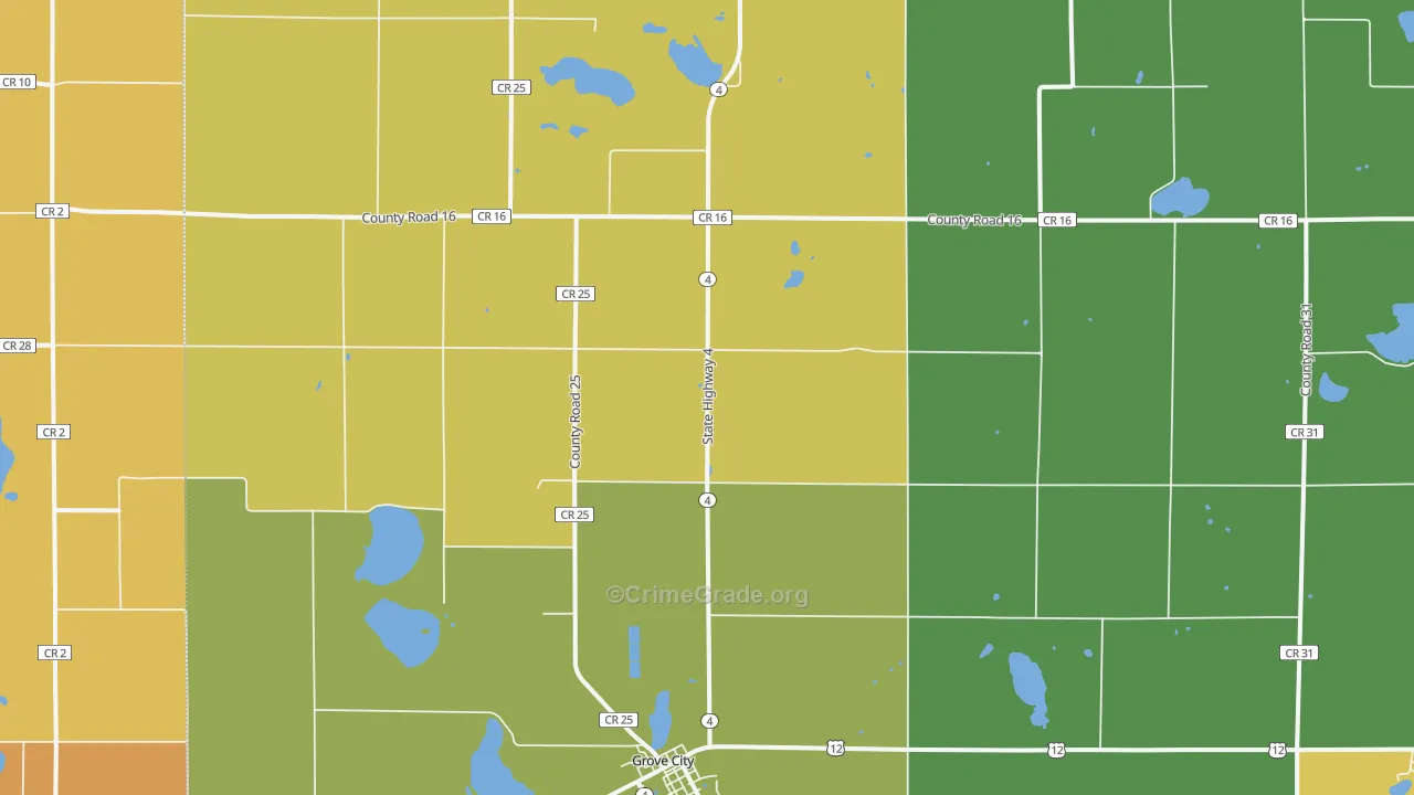 Manannah, MN Map of Vandalism Rates