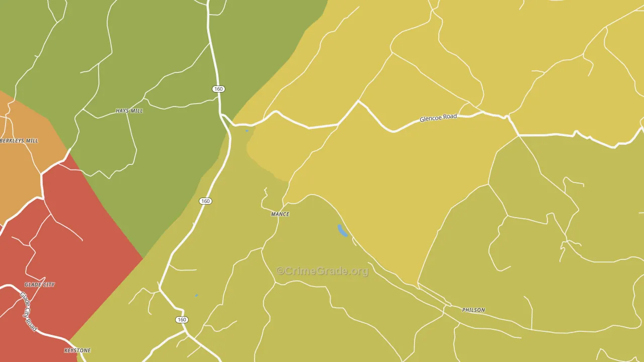Mance, PA Map of Vandalism Rates