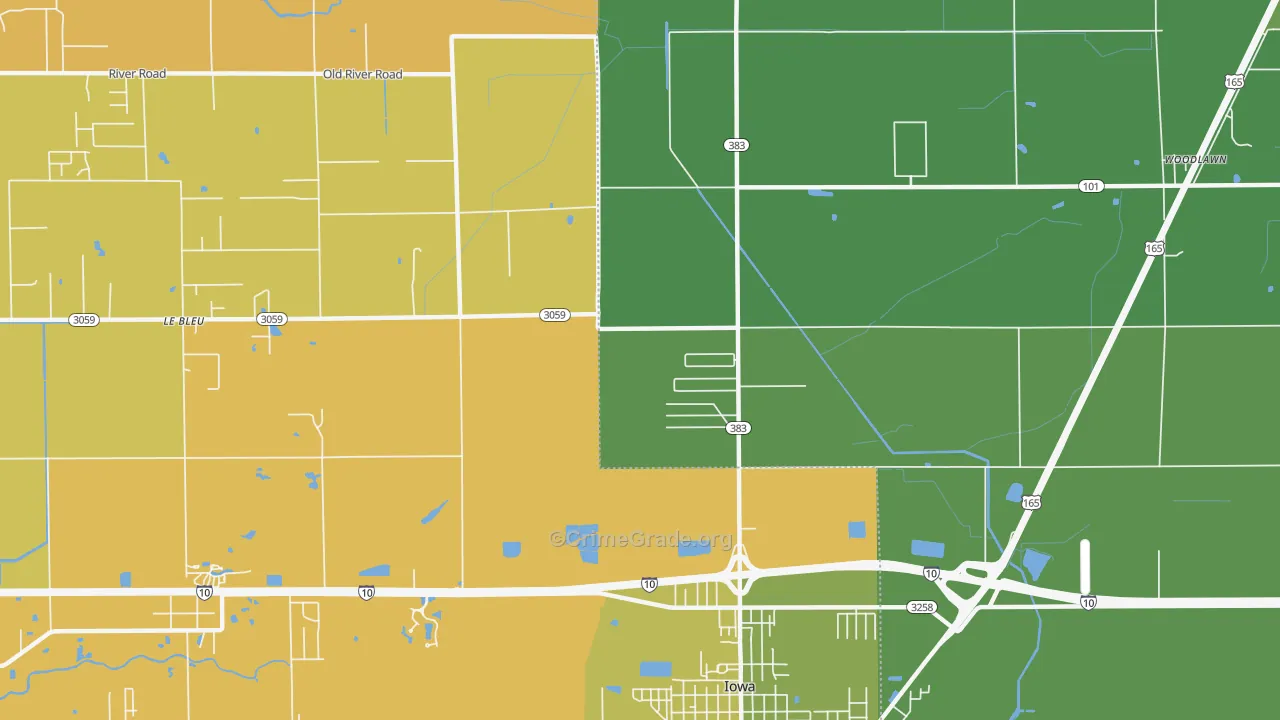 Manchester, LA Map of Vandalism Rates