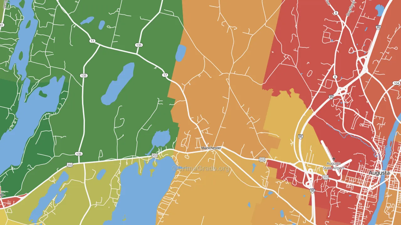 Manchester, ME Map of Vandalism Rates