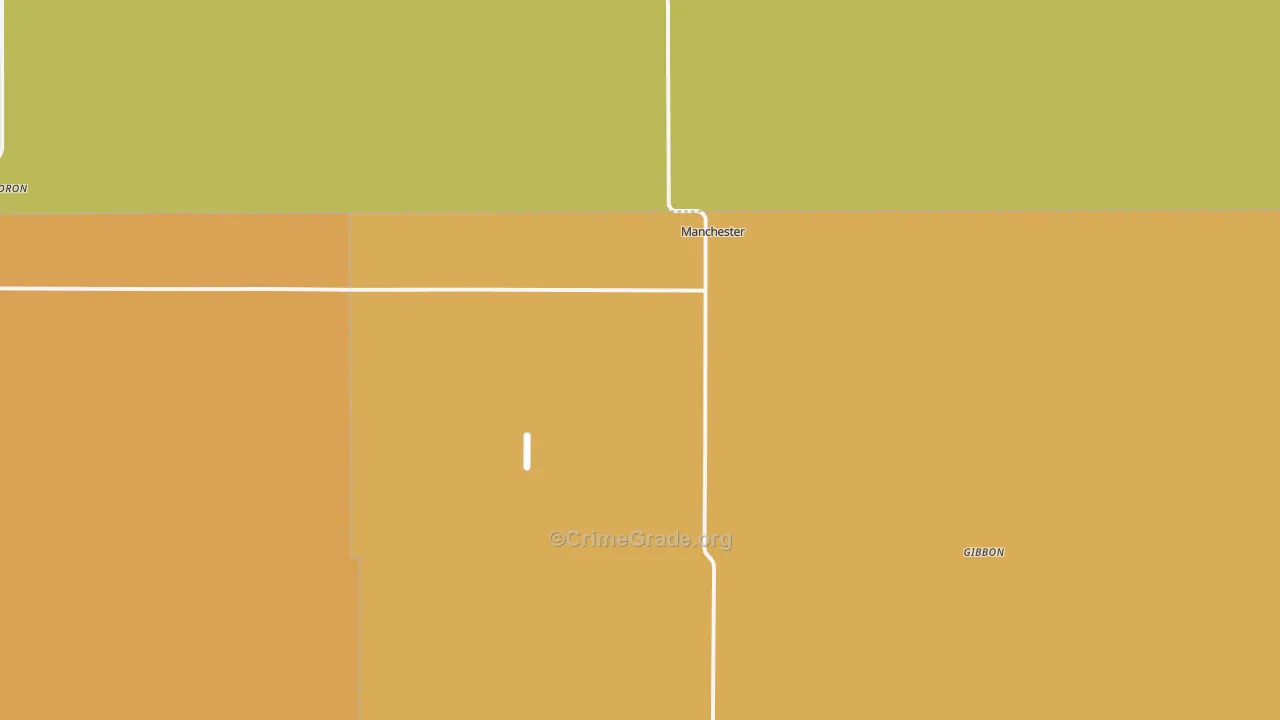 Manchester, OK Map of Vandalism Rates