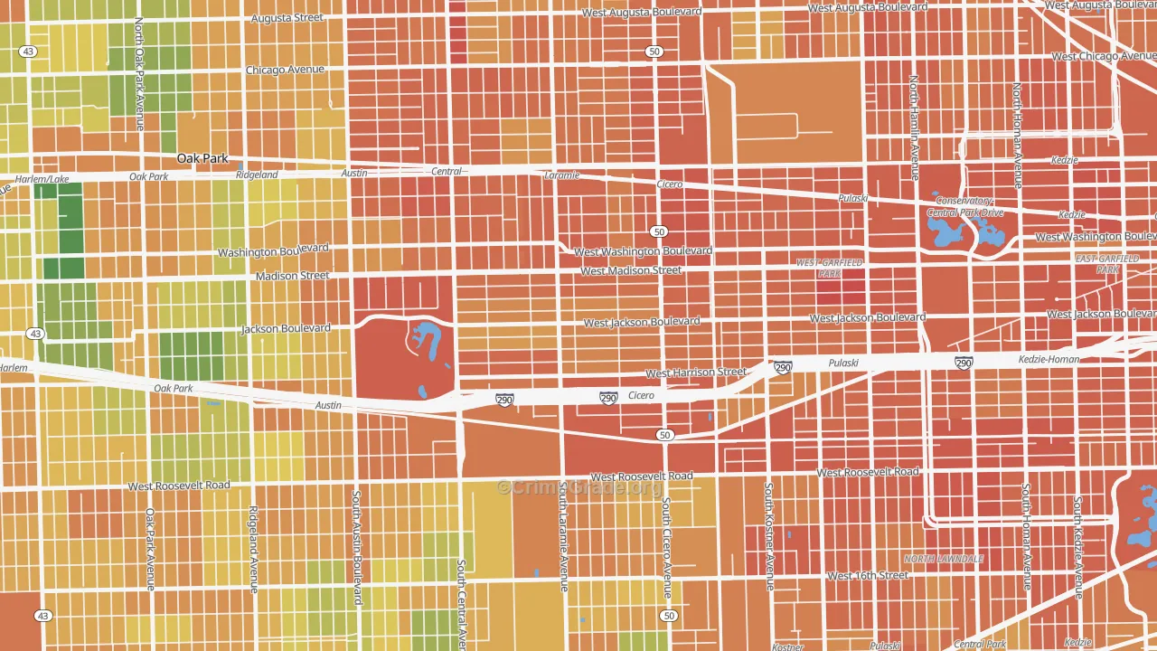 Mandell, Chicago, IL Map of Vandalism Rates