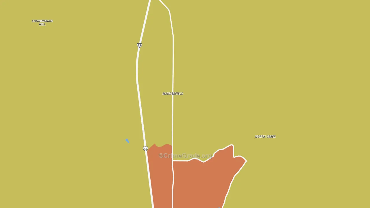 Manderfield, UT Map of Vandalism Rates