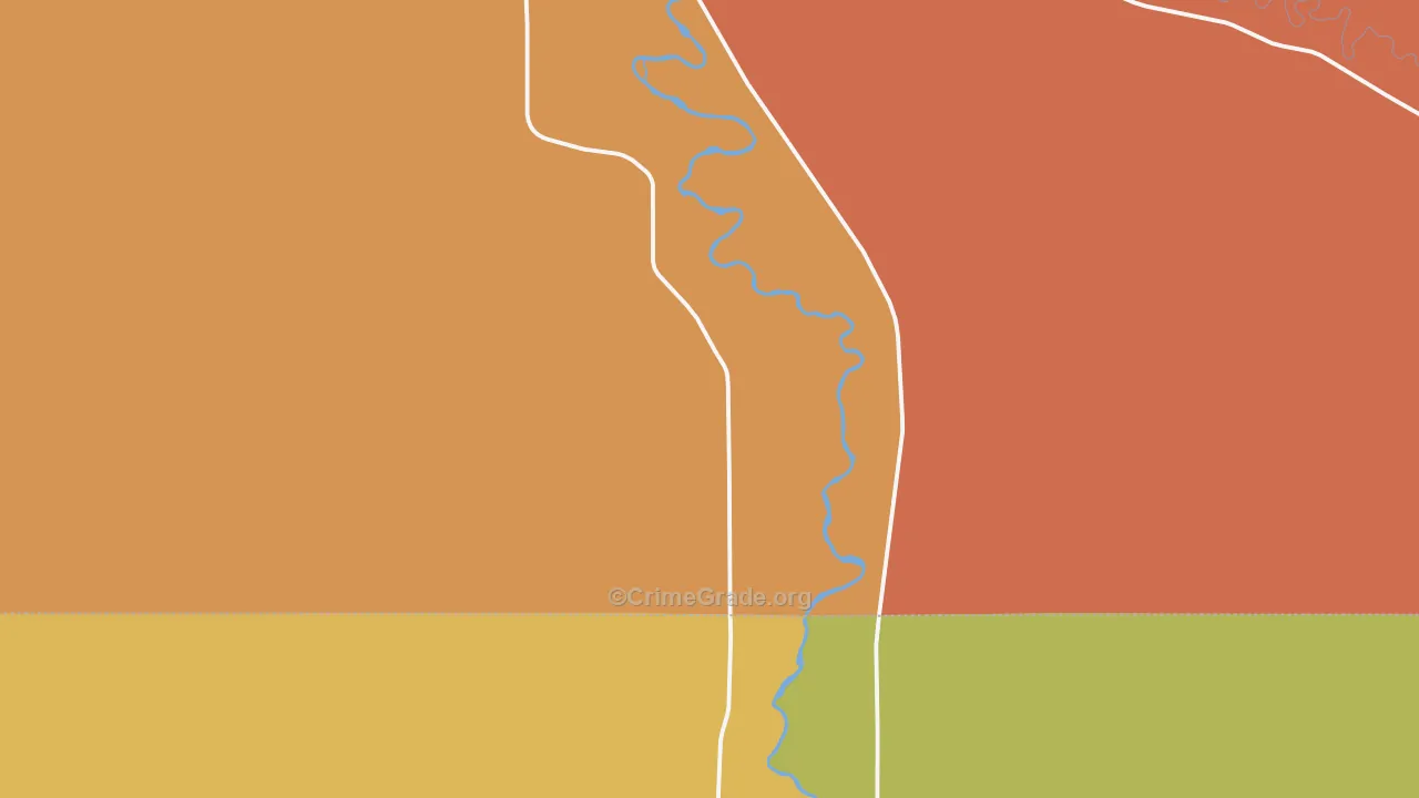 Manderson, WY Map of Vandalism Rates