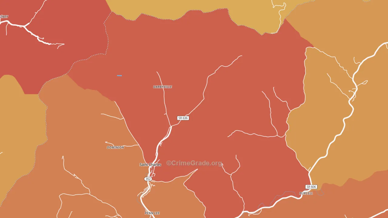 Maness, VA Map of Vandalism Rates