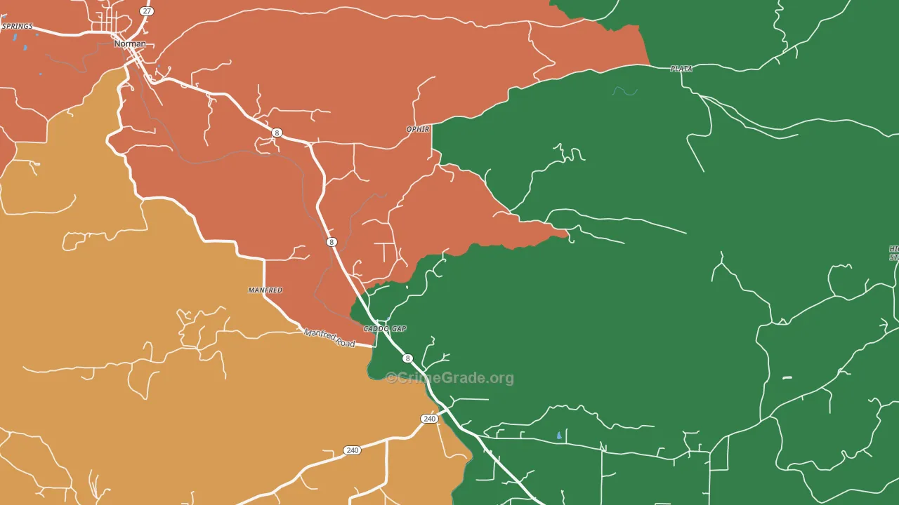 Manfred, AR Map of Vandalism Rates
